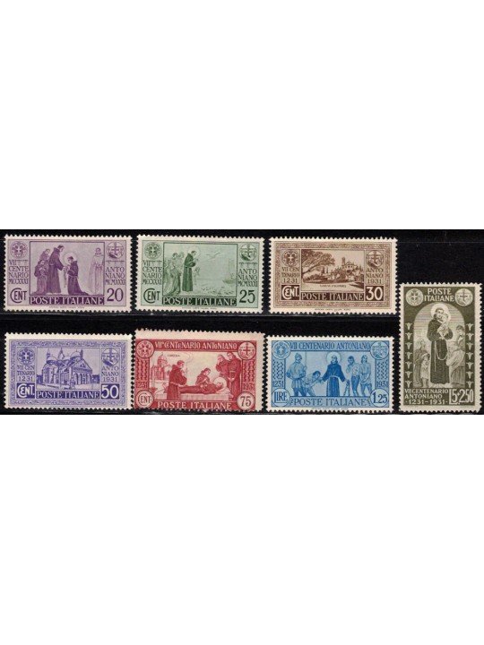ITALIA REGNO 1931 Centenario S. Antonio 7v MH*
