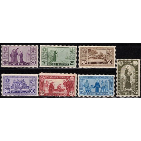 ITALIA REGNO 1931 Centenario S. Antonio 7v MH*