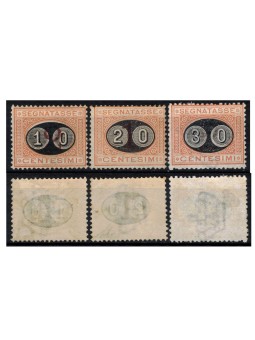 ITALY KINGDOM 1890-91 Postage Due 3v MH*