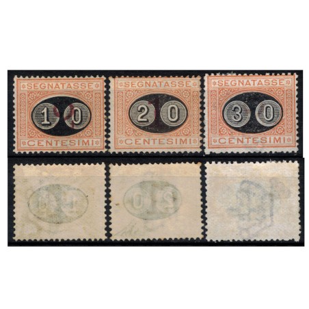 ITALY KINGDOM 1890-91 Postage Due 3v MH*