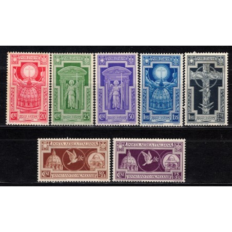ITALIA REGNO 1933 Anno Santo 7v MH*