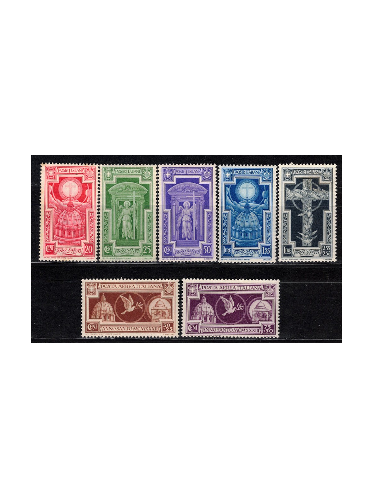 ITALIA REGNO 1933 Anno Santo 7v MH*