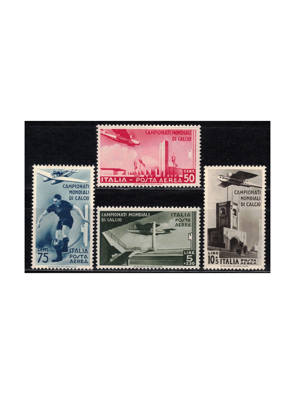 ITALY KINGDOM 1934 Football Championship (Airmail) 4v MH*