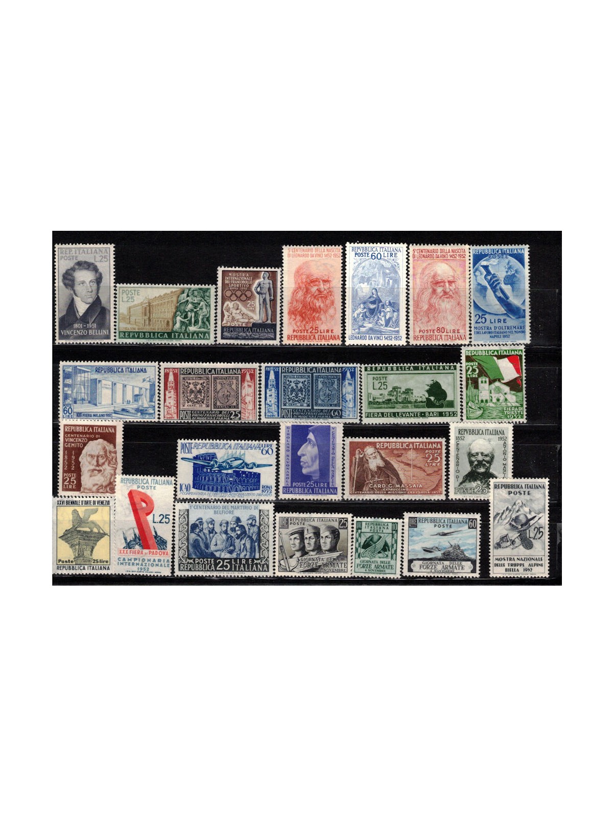 ITALY 1952 Complete Year 24v MNH**