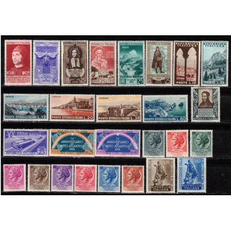 ITALIA 1953 Annata Completa 27v MNH**