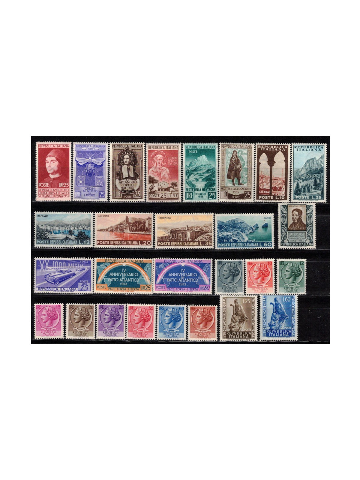 ITALIA 1953 Annata Completa 27v MNH**