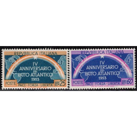 ITALIA 1953 Patto Atlantico 2v MNH**