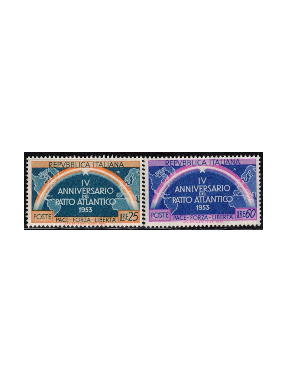 ITALIA 1953 Patto Atlantico 2v MNH**