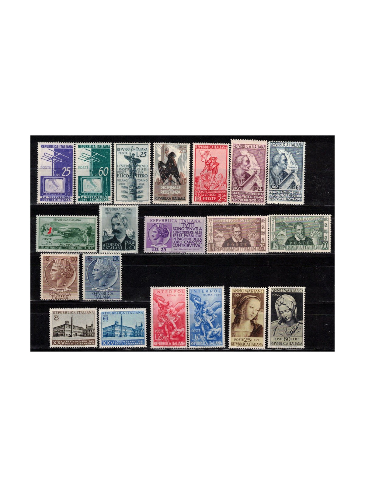 ITALY 1954 Complete Year 20v MNH**