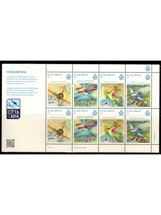 SAN MARINO 2024 City of Air m/s MNH**