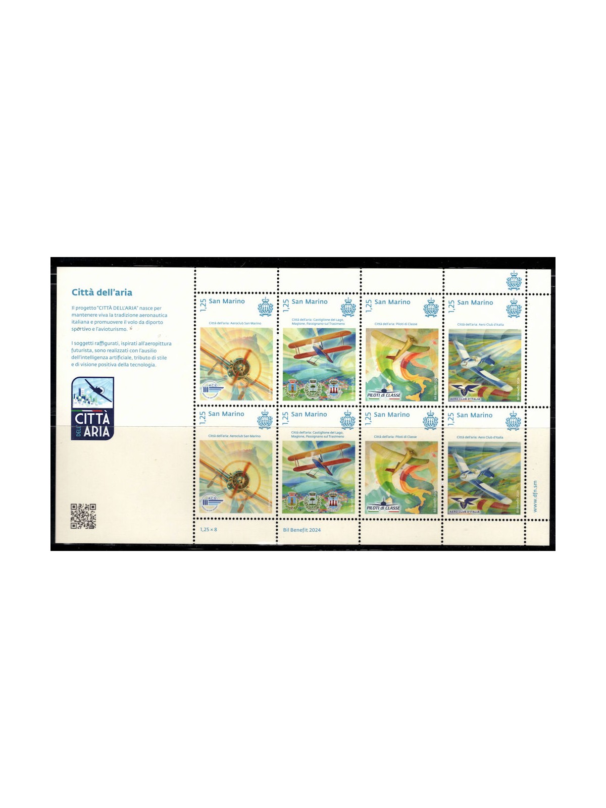 SAN MARINO 2024 City of Air m/s MNH**