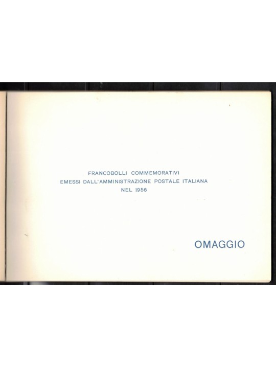 ITALY 1956 Official Italian Postal Booklet Homage