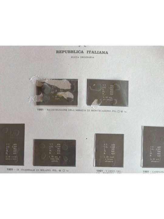 ITALY 1948-55 (Einaudi Presidency) Bolaffi Milord album sheets for singles