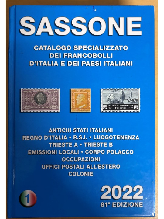 CATALOGO SASSONE 2022 vol 1 ASI-Regno-Luogotenenza-RSI-Colonie
