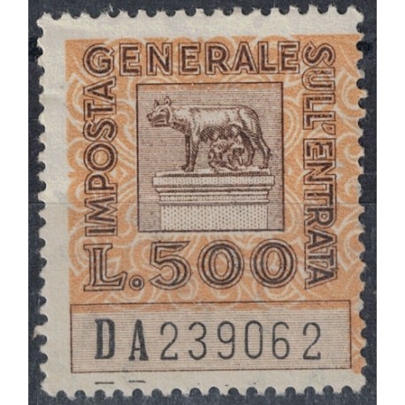 ITALY 1959 General income tax £500 MNH**