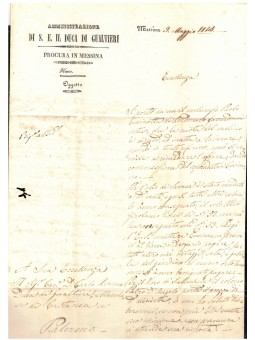 Prefilatelica di Sicilia - Messina 9-5-1848