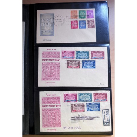 ISRAELE 1948/1961- Lotto di 80 FDC tutte differenti