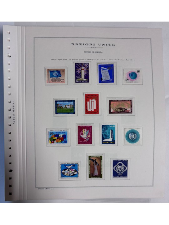 NAZIONI UNITE Uff. di Ginevra 1969-2008 collezione di francobolli MNH**