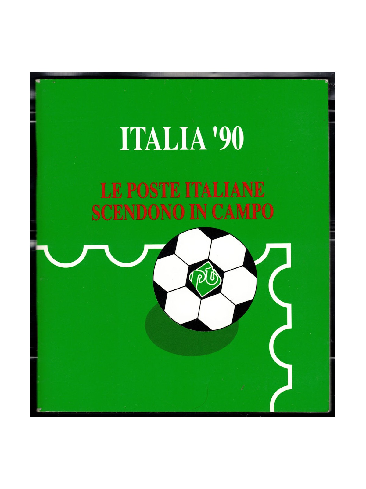 1990 Folder Libretto Le Poste Italiane Scendono in Campo Italia '90