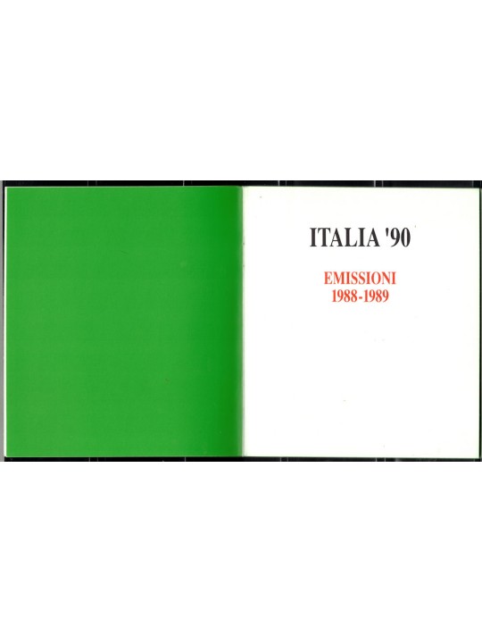 1990 Folder Libretto Le Poste Italiane Scendono in Campo Italia'90