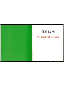 1990 Folder Libretto Le Poste Italiane Scendono in Campo Italia'90