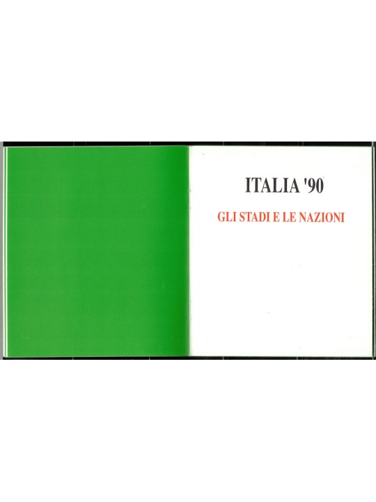1990 Folder Libretto Le Poste Italiane Scendono in Campo Italia'90