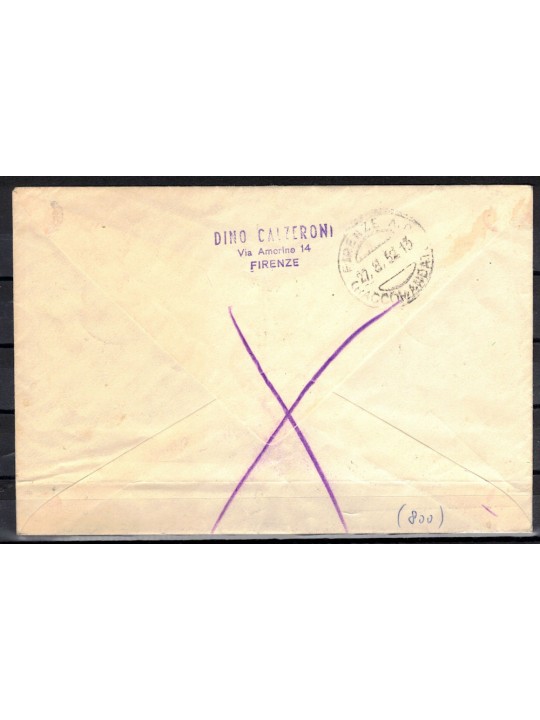 SAN MARINO 1952 FDC Venetia con Posta Aerea Giornata Filatelica