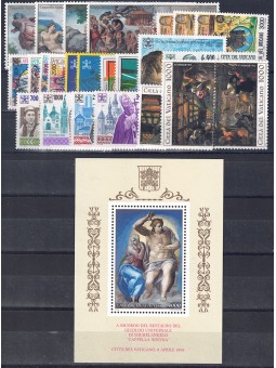 VATICAN 1994 Complete Year 28v + 1 s/s MNH**