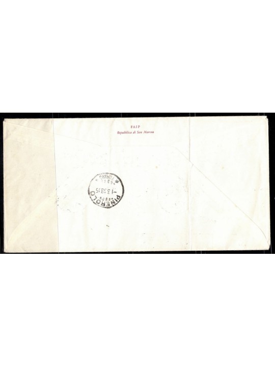 SAN MARINO 1958 FDC with s/s Panorama