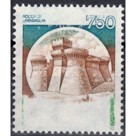 ITALIA 1980 Castelli L.750 Varietà MNH**