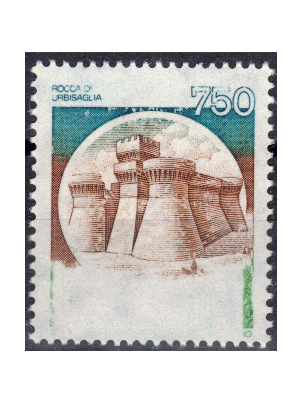 ITALY 1980 Castelli L.750 Variety MNH**