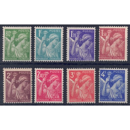 FRANCE 1944 Iris (changed colors) 8v MNH**
