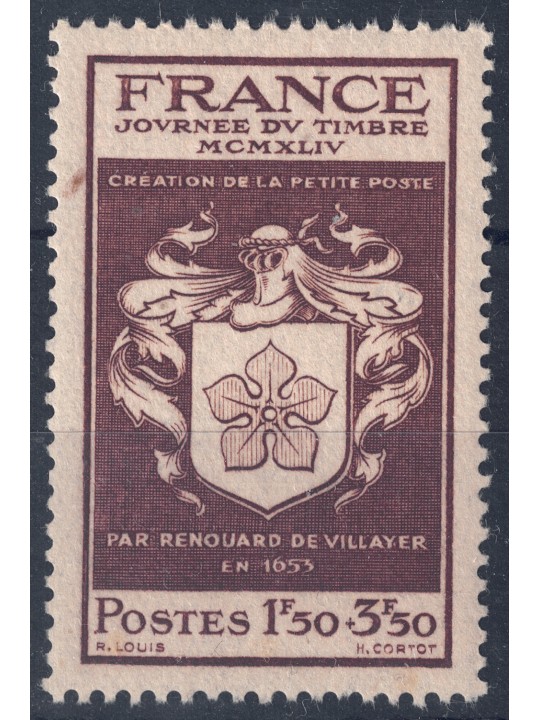 FRANCE 1944 Stamp Day MNH**