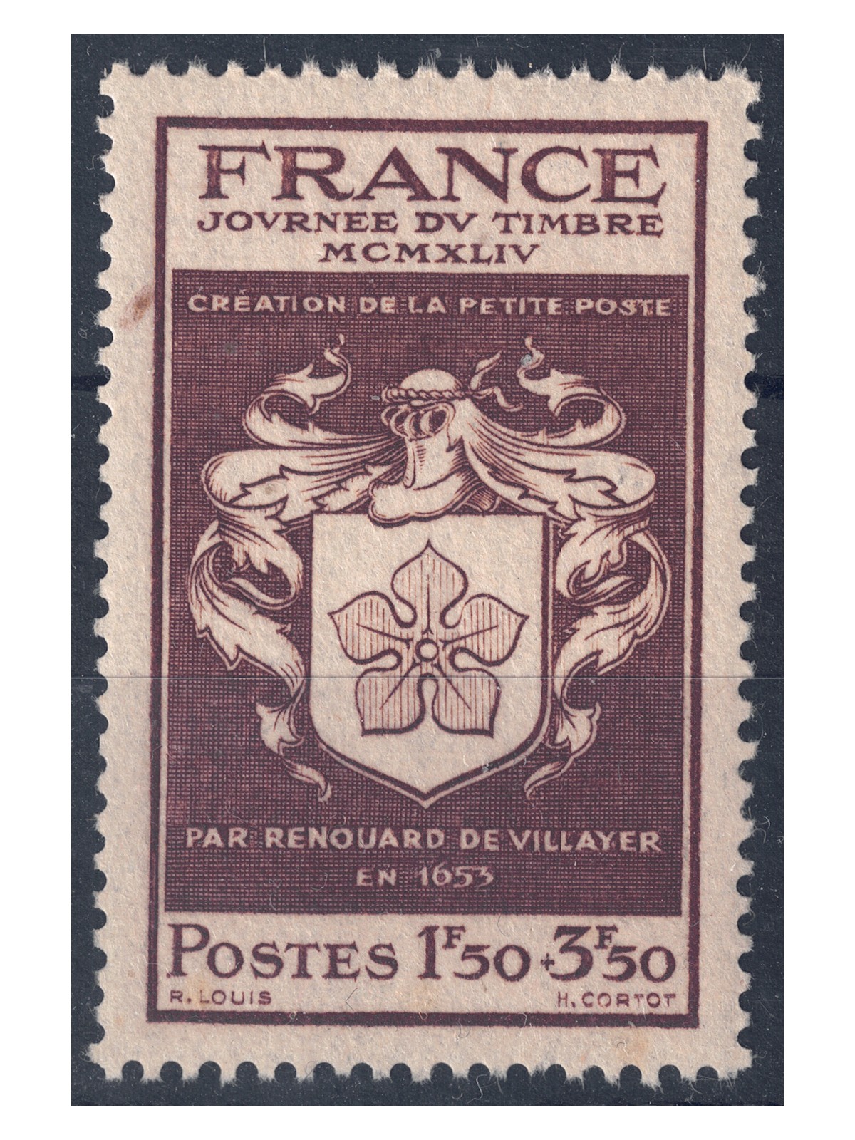 FRANCIA 1944 Giornata del francobollo MNH**