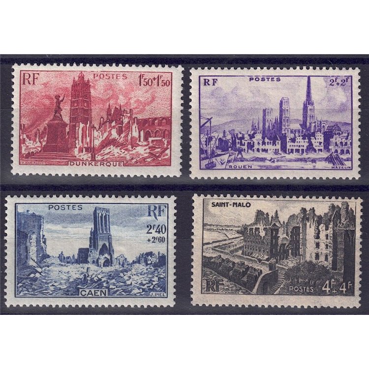 FRANCIA 1945 Città distrutte 4v MNH**