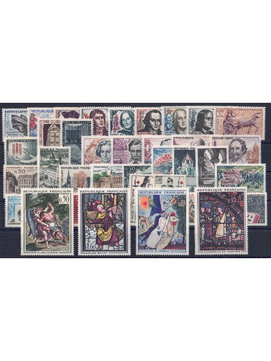 FRANCE 1963 Complete Year 38v MNH**