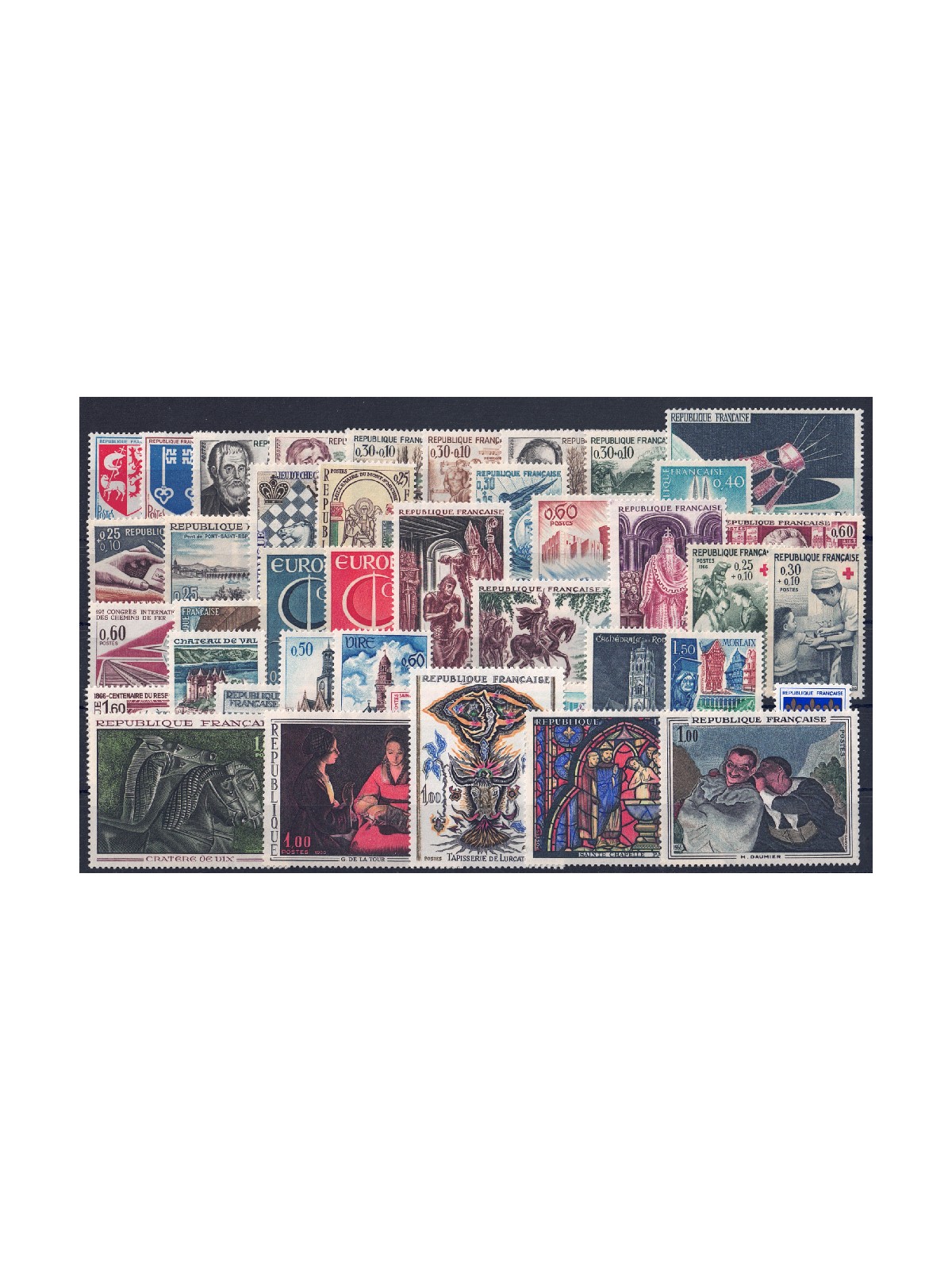 FRANCE 1966 Complete Year 43v MNH**