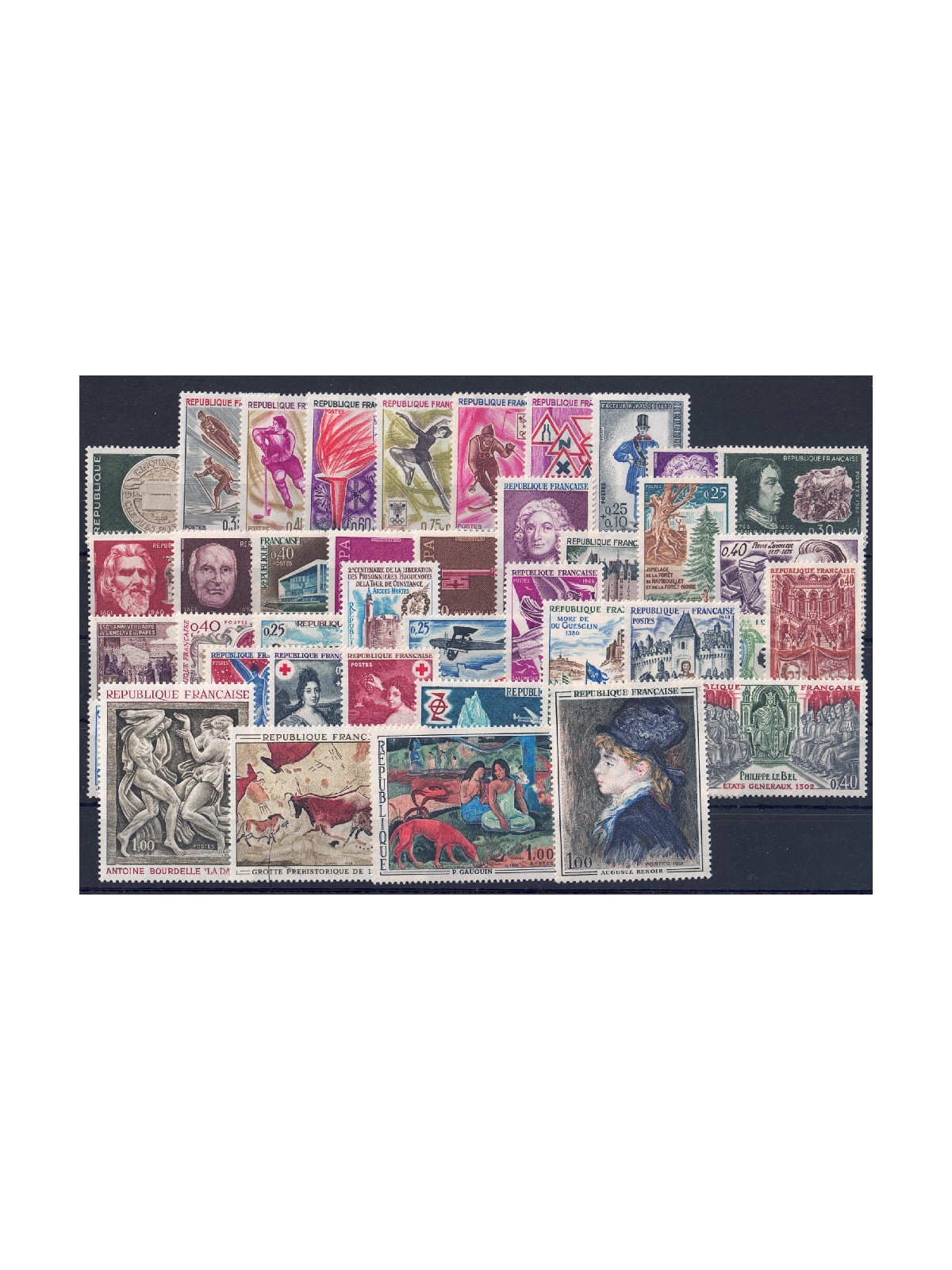 FRANCIA 1968 Annata completa 40v MNH**