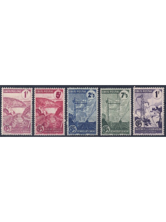 FRANCE 1944/45 Electrification of the Railways (Postal Parcels) 5v MNH**