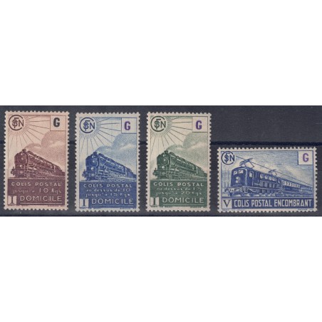 FRANCE 1945 Parcel Post (G instead of value) 4v MNH**