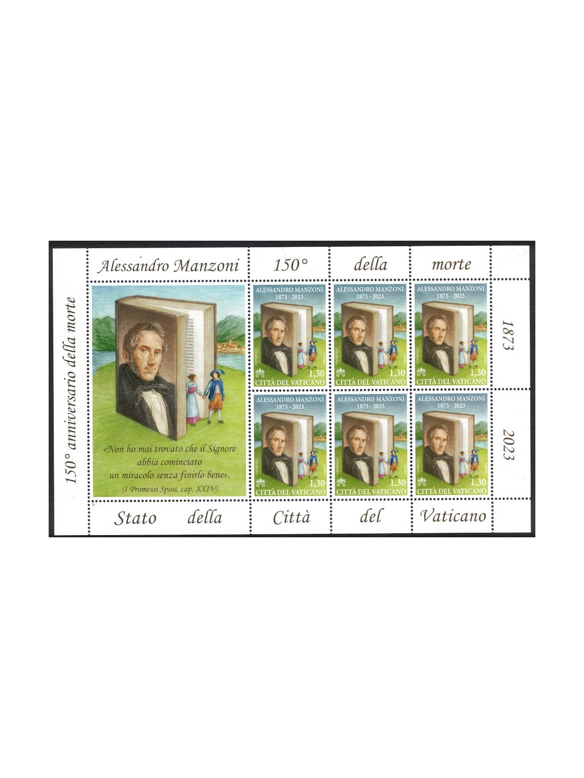 VATICAN 2023 Alessandro Manzoni m/s MNH**