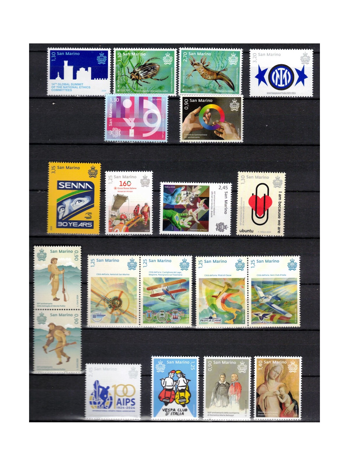 SAN MARINO 2024 Annata Completa 20v + 6 BF MNH**