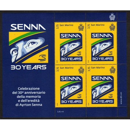 SAN MARINO 2024 Ayrton Senna m/s MNH**