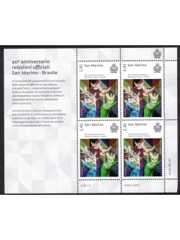 SAN MARINO 2024 Anniversario delle relazioni ufficiali San Marino – Brasile MF MNH**