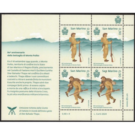 SAN MARINO 2024 Battaglia di Monte Pulito MF MNH**
