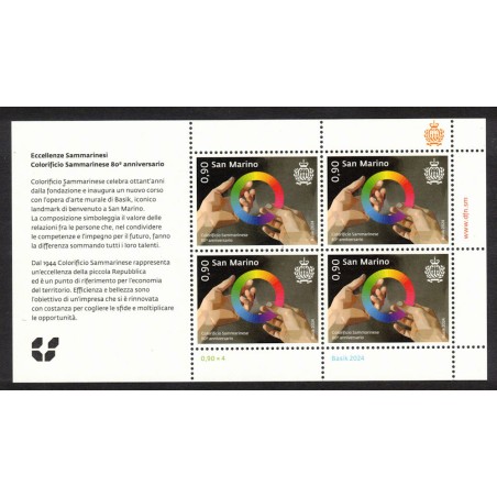 SAN MARINO 2024 Anniversario Colorificio Sammarinese MF MNH**
