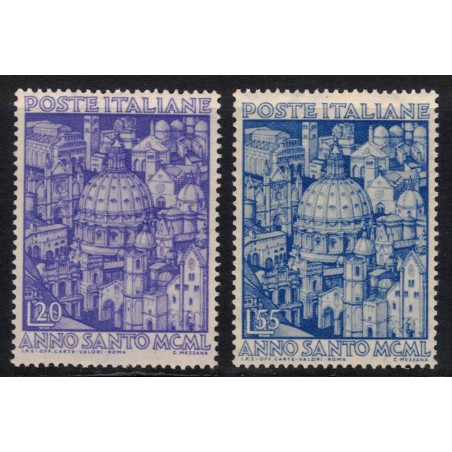 ITALIA 1950 Anno Santo 2v MNH**