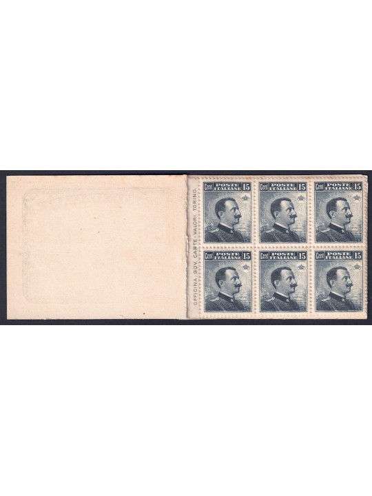 ITALY KINGDOM 1911 Michetti 15c grey black Booklet MNH**