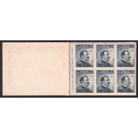 ITALY KINGDOM 1911 Michetti 15c grey black Booklet MNH**