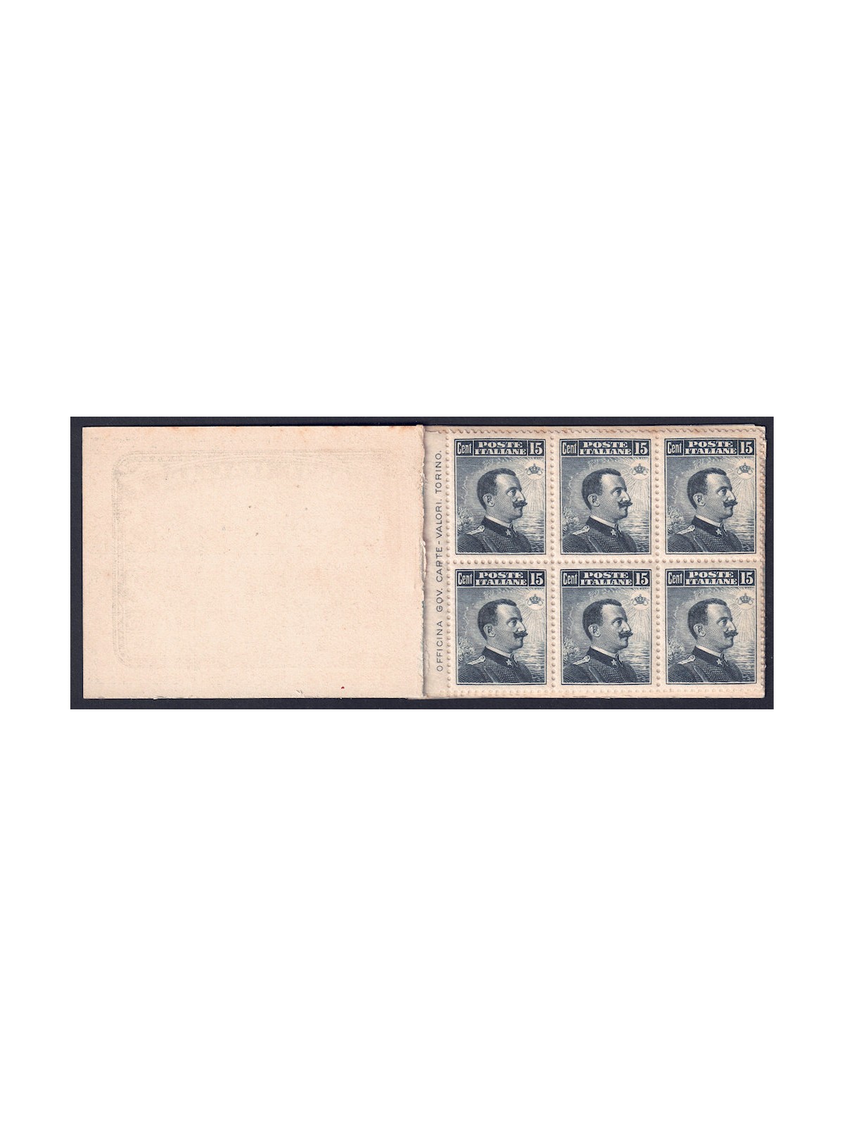 ITALY KINGDOM 1911 Michetti 15c grey black Booklet MNH**